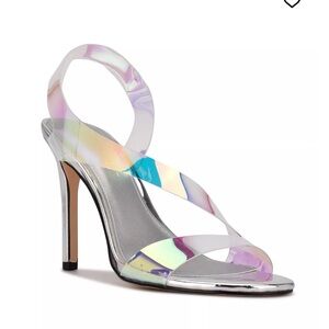 Nine West Iridescent Multi-Color Strappy High Heel Sandal